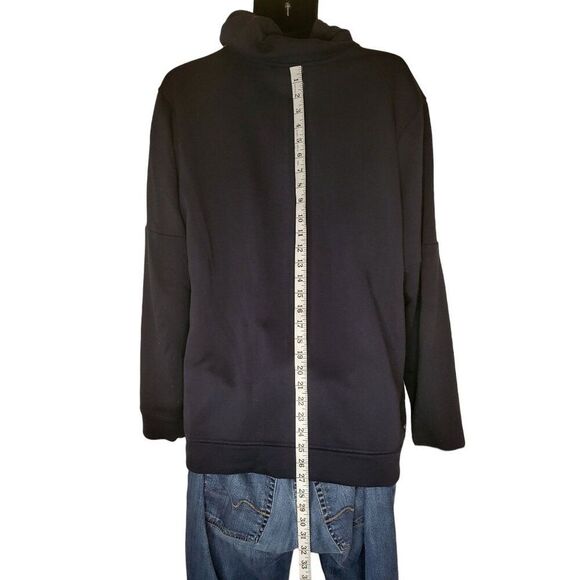 Adidas Hooded Track Jacket Men Sz XL Full Zip Black Workout Athleisure - Picture 3 of 6